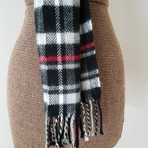 Plaid Black and Red Women's Scarf